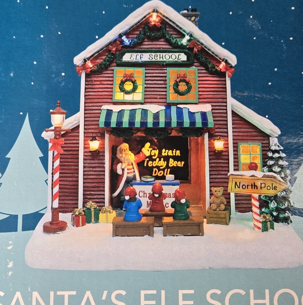 Carole Towne By Lemax "Santa's Elf School" - Picture 2 of 2
